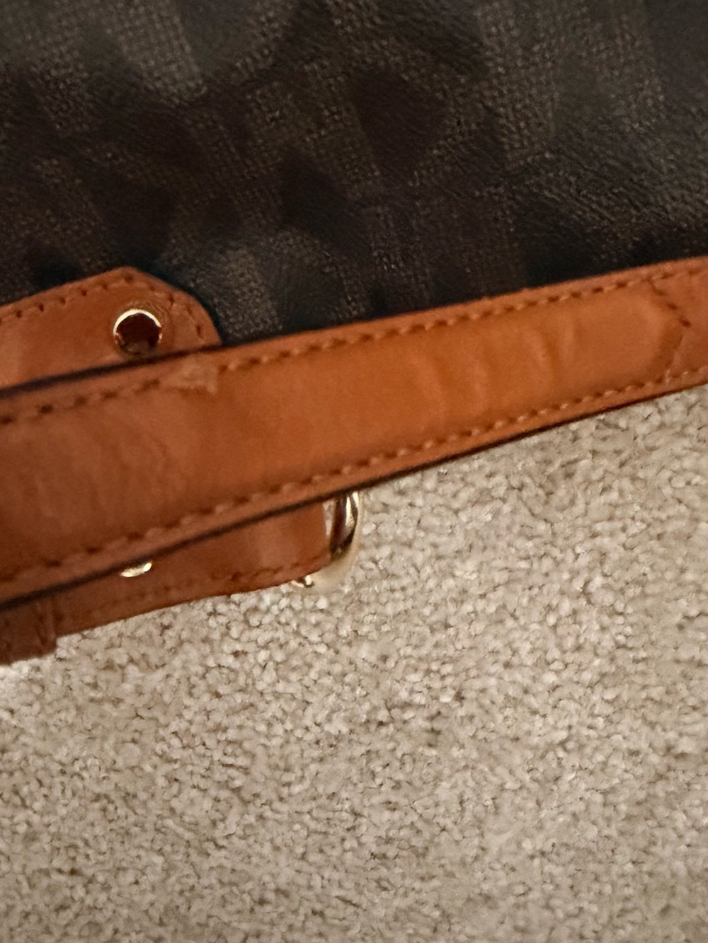 Michael Kors Brown & Tan MK Signature Shoulder Bag with Crossbody Strap - Picture 8 of 8